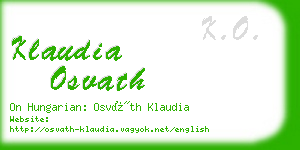 klaudia osvath business card